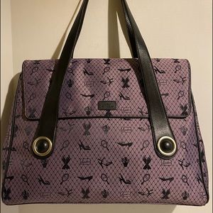 LuLu Guinness print nylon/ poly/  satchel bag